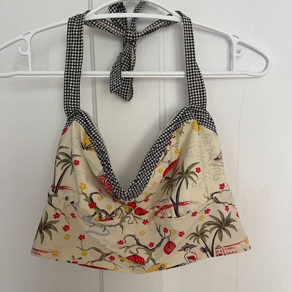 EUC Vintage 90s Pinup Style Bathing Suit Top - Picture 10 of 11